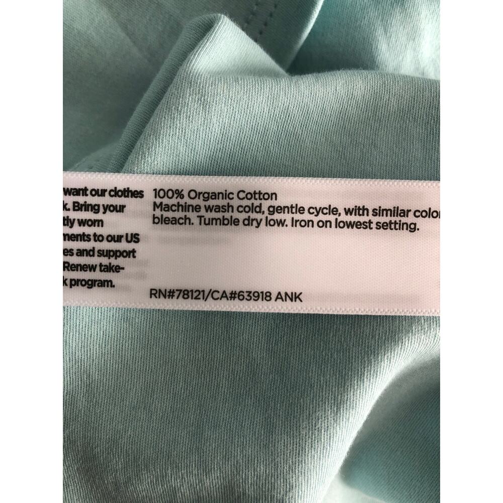 EILEEN FISHER cotton Tank Top in Pool aqua blue NWT - Picture 8 of 8